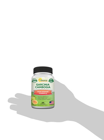 aSquared Nutrition Garcinia Cambogia 1600mg-180 Capsules-Natural Pure Extract Pills for Brain Health- Standardized Ultra HCA & Garcinia Cambogia Supplement