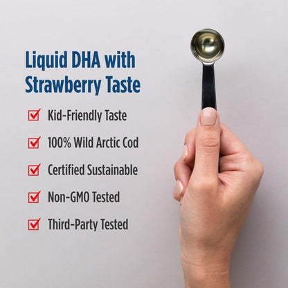 Nordic Naturals Children’s DHA, Strawberry - 8 oz for Kids - 530 mg Omega-3 with EPA & DHA - Brain Development & Function - Non-GMO - 96 Servings Nordic NaturalsBuy Supplements Australia