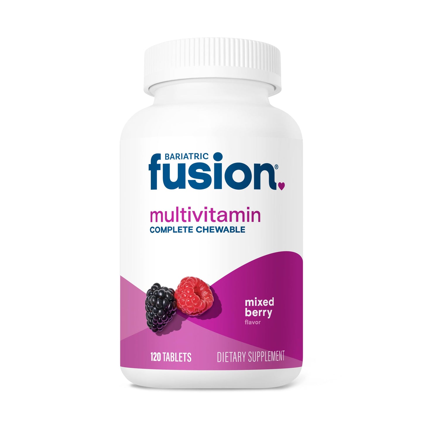 Bariatric Fusion Bariatric Multivitamin with Iron Complete Chewable | Mixed Berry | Post Bariatric Vitamins for Gastric Bypass