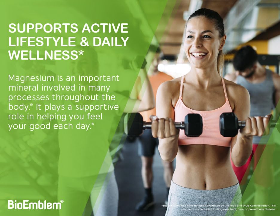 BioEmblem Triple Magnesium Complex | 300mg Magnesium Glycinate, Malate & Citrate | High Absorption Chelated Formula | Vegan, Non-GMO, Gluten-Free | 90 Capsules BioEmblemBuy Supplements Australia