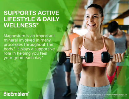 BioEmblem Triple Magnesium Complex | 300mg Magnesium Glycinate, Malate & Citrate | High Absorption Chelated Formula | Vegan, Non-GMO, Gluten-Free | 90 Capsules BioEmblemBuy Supplements Australia
