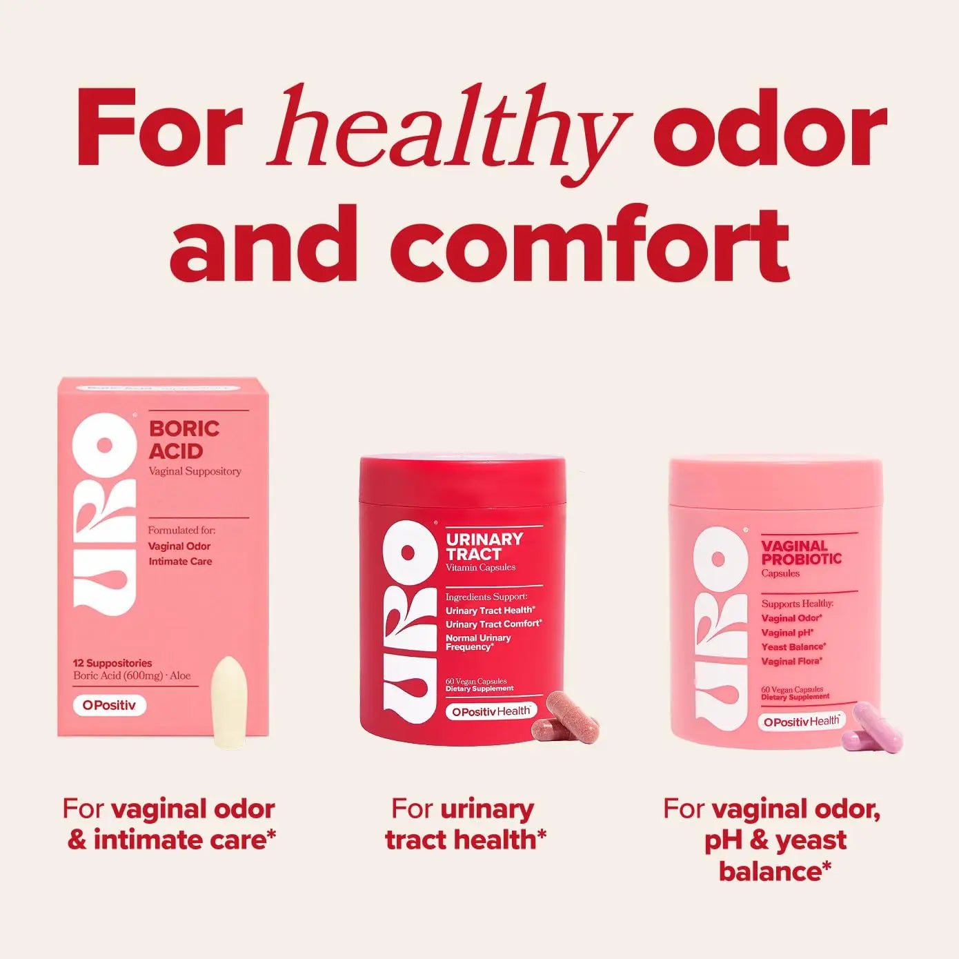 O Positiv URO Urinary Tract Health Supplement for Women, 60 Count (Pack of 1) - Urinary Support Vitamins with Pacran Complete Cranberry Extract, D-Mannose, & Vitamin C - Vegan & Gluten-Free O PositivBuy Supplements Australia