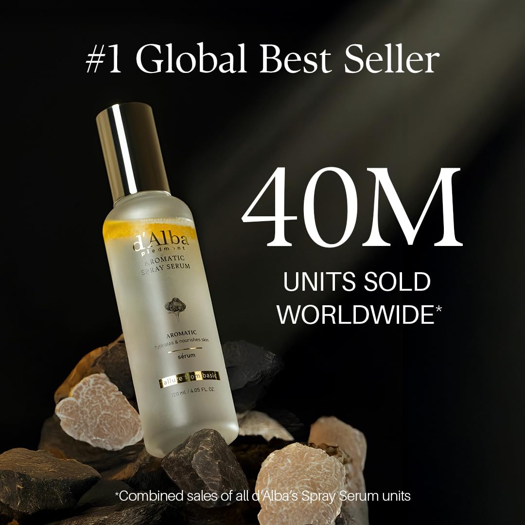 d'alba Piedmont Italian White Truffle First Aromatic Spray Serum, Fragrant VEGAN Glowy Antioxidant Face Mist