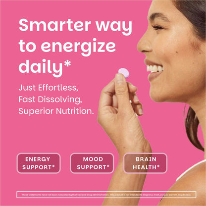 EZ Melts Dissolvable B12 2,500 mcg - Vitamin B12 for Energy & Immune Support - Non-GMO, Vegan & Gluten-Free
