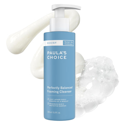 Paula's Choice RESIST Perfectly Balanced Foaming Facial Cleanser, Face Cleanser with Hyaluronic Acid & Aloe, Anti-Aging Face Wash