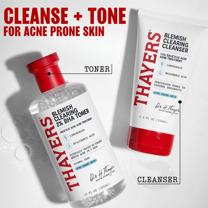 Thayers Blemish Clearing Salicylic Acid Toner, Acne Treatment Face Toner with 2% Salicylic Acid