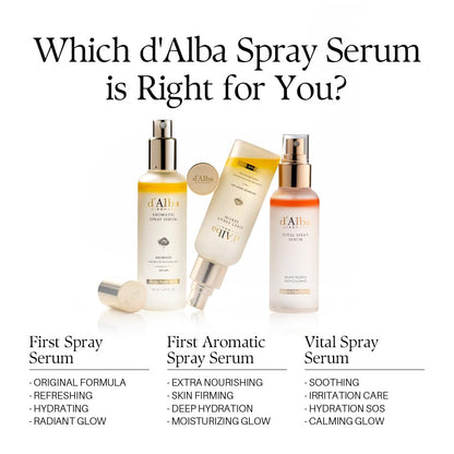 d'alba Piedmont Italian White Truffle First Aromatic Spray Serum, Fragrant VEGAN Glowy Antioxidant Face Mist