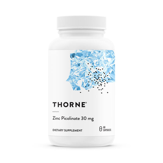 THORNE - Zinc Picolinate 30 mg - Well-Absorbed Zinc Supplement for Growth and Immune Function - Promotes Healthy Skin & Eyes - Third-Party Certified