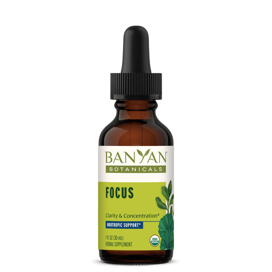 Banyan Botanicals Focus Liquid Extract – Organic Focus Supplement – Liquid Extract in Non-Alcoholic Glycerin – Nootropic Herbs for Fast-Acting Support* – 1 oz. – Non-GMO Sustainably Sourced Vegan Banyan BotanicalsBuy Supplements Australia
