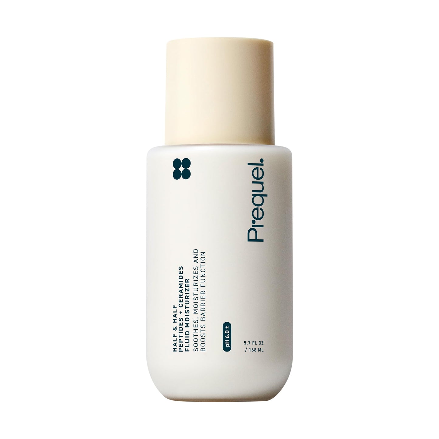 Prequel Skin Half and Half Fluid Moisturizer Face Cream. Lightweight Ceramide Peptide Lotion for All Skin Types
