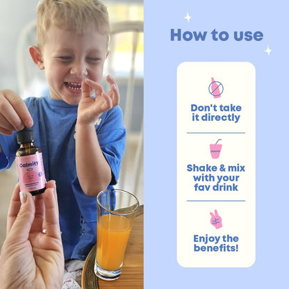 JoySpring Calmify Magnesium Glycinate for Kids | Liquid Magnesium with L-Theanine Supplement | Chamomile Extract & Passion Flower Extract | Sugar-Free Calm Drops | 1 fl oz (30 Servings) JoySpringBuy Supplements Australia