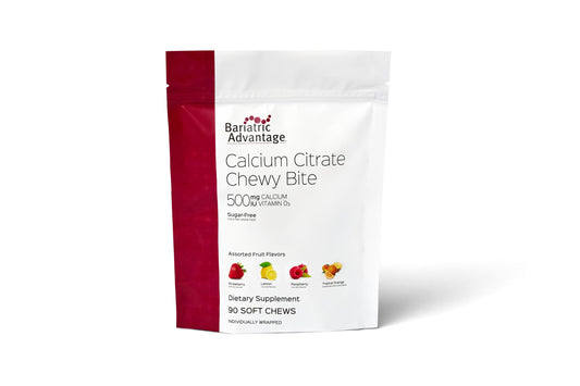 Bariatric Advantage Calcium Citrate Chewy Bites 500 mg - Highly Absorbable & Digestible