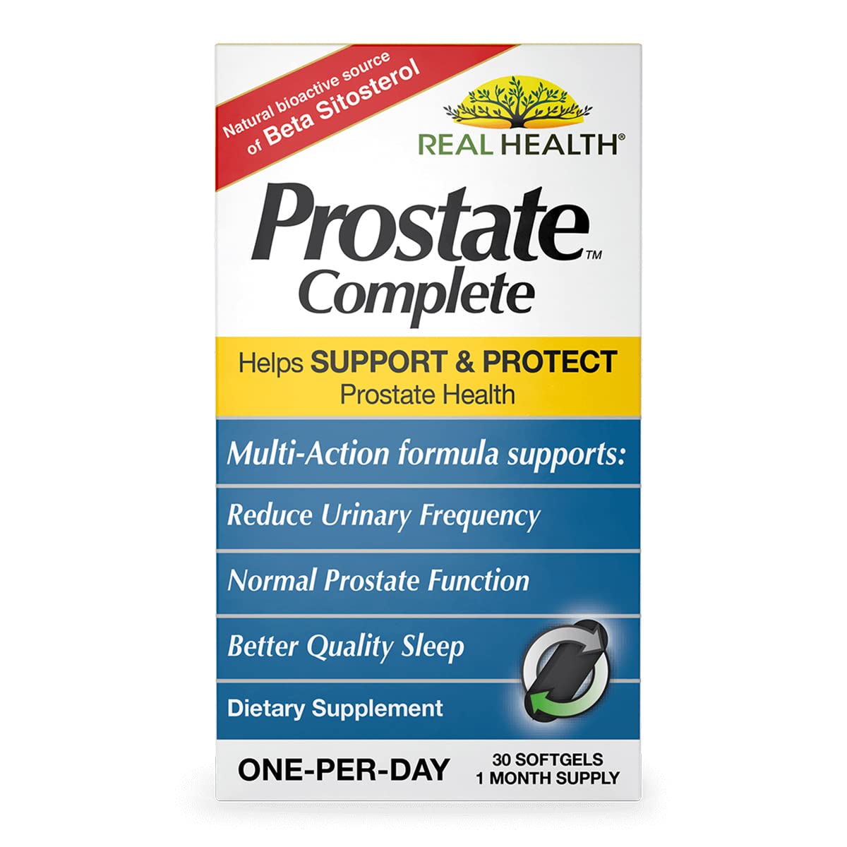 Real Health The Prostate Formula - Prostate Health Supplements for Men, Saw Palmetto Formula for Healthy Bladder and Urinary Support,