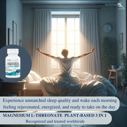 Kappa Nutrition Powered by Magbrain™ Magnesium L-Threonate Plant-Based, 60 Vegan Capsules, 420mg Elemental Magnesium (3 Capsules) from 2,253mg, Brain, Sleep & Muscle Support. KAPPA NUTRITIONBuy Supplements Australia