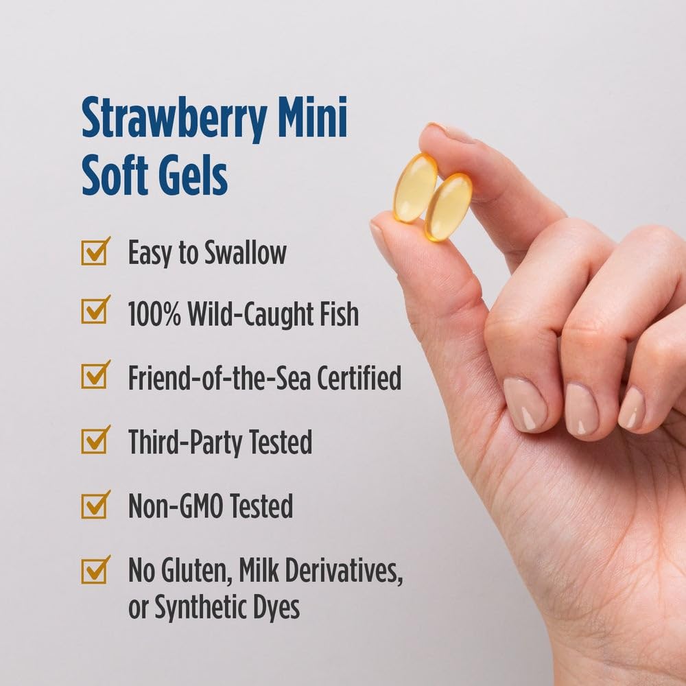 Nordic Naturals Ultimate Omega 2X Teen, Strawberry - 60 Mini Soft Gels - 1120 mg Total Omega-3s with EPA & DHA - Brain Health, Positive Mood, Social Development, Learning - Non-GMO - 30 Servings Nordic NaturalsBuy Supplements Australia