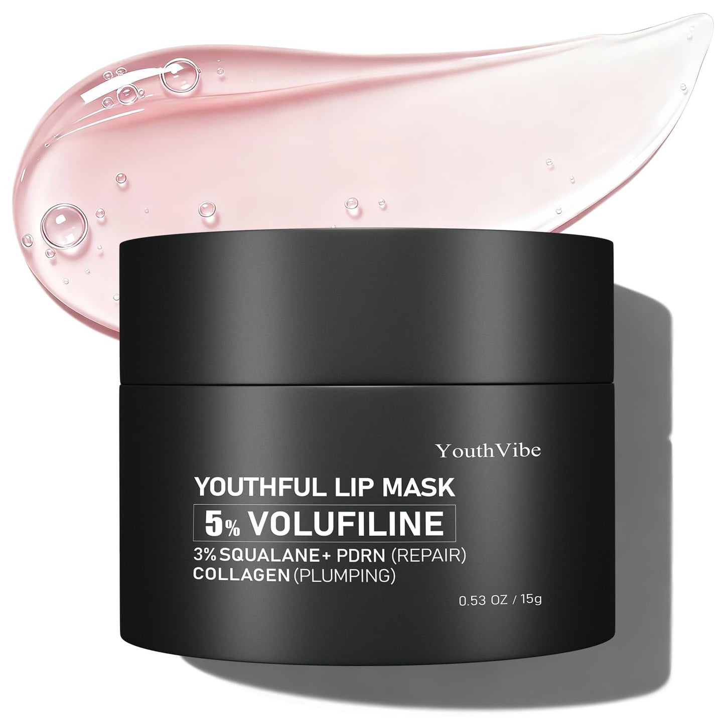 YouthVibe Lip Mask Overnight Moisturizing - Nourish & Hydrate, Antioxidants, 5% Volufiline, Vitamin E, Shea Butter, PDRN & Collagen Sleeping Lip Treatment for Dry, Chapped Lips YouthVibeBuy Supplements Australia
