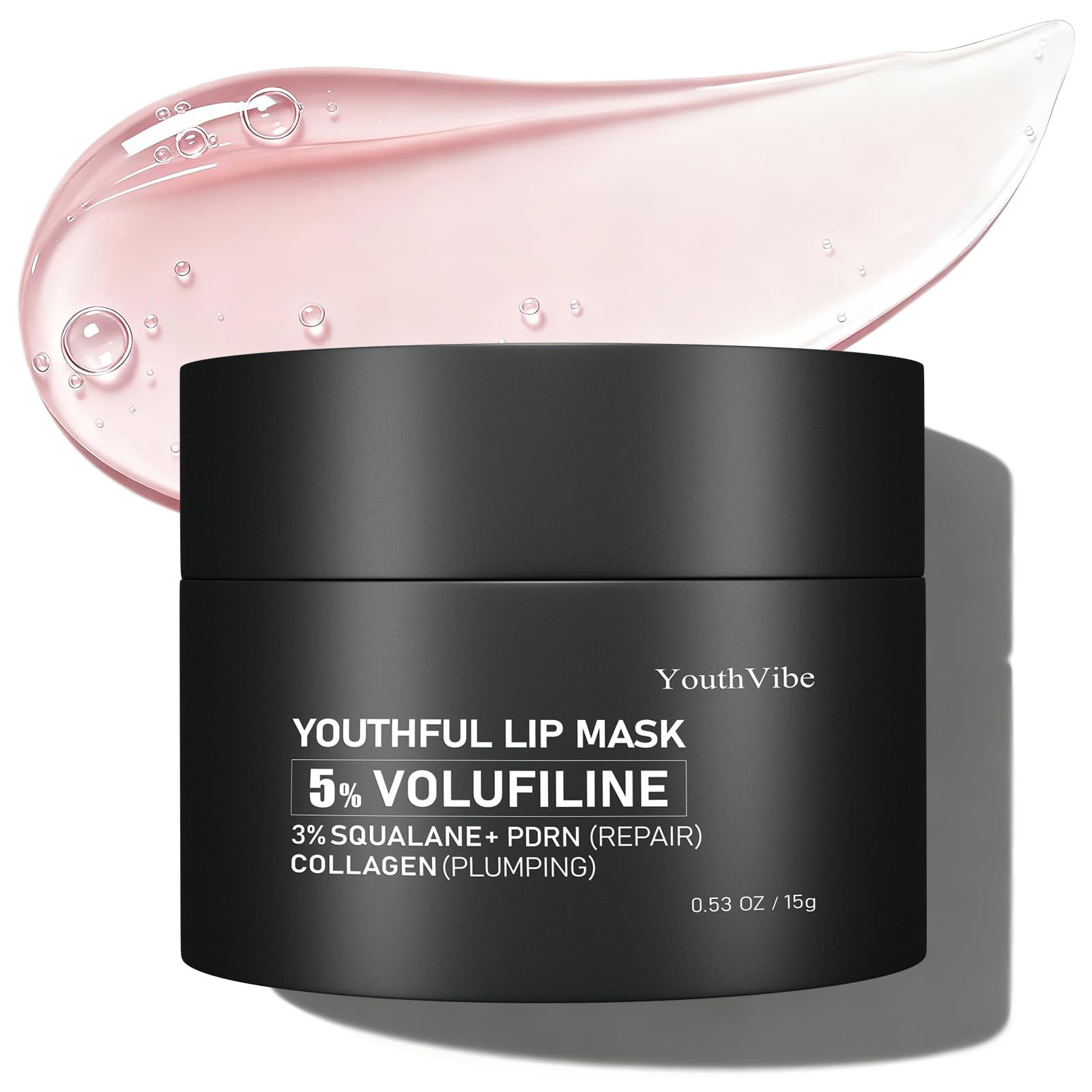 YouthVibe Lip Mask Overnight Moisturizing - Nourish & Hydrate, Antioxidants, 5% Volufiline, Vitamin E, Shea Butter, PDRN & Collagen Sleeping Lip Treatment for Dry, Chapped Lips YouthVibeBuy Supplements Australia