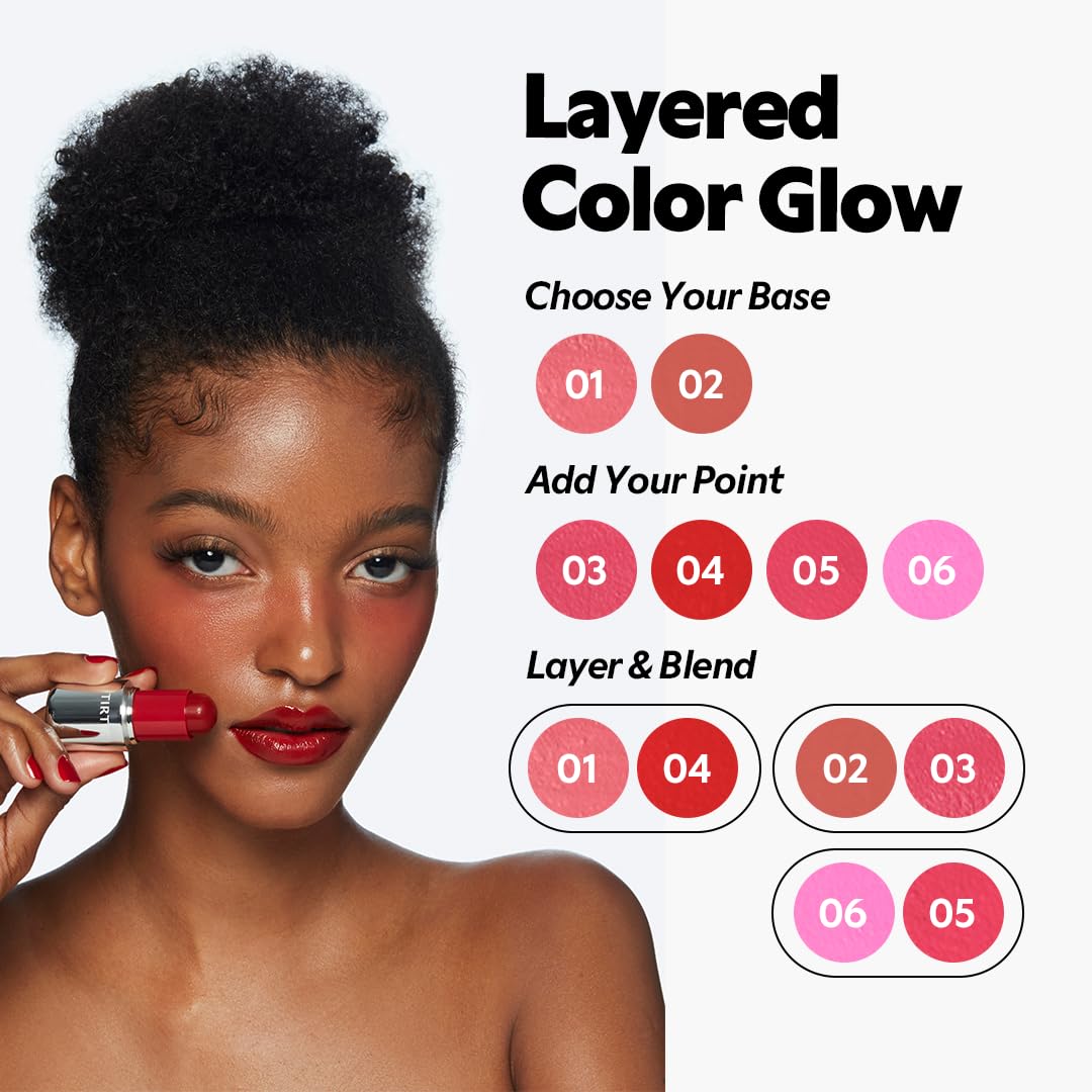 TIRTIR Mood Glider Lip & Blush Stick | Multi Use for Lip and Cheek with Creamy Buildable Texture and Natural Glow Color #02 Rose Drizzle, 0.13Oz