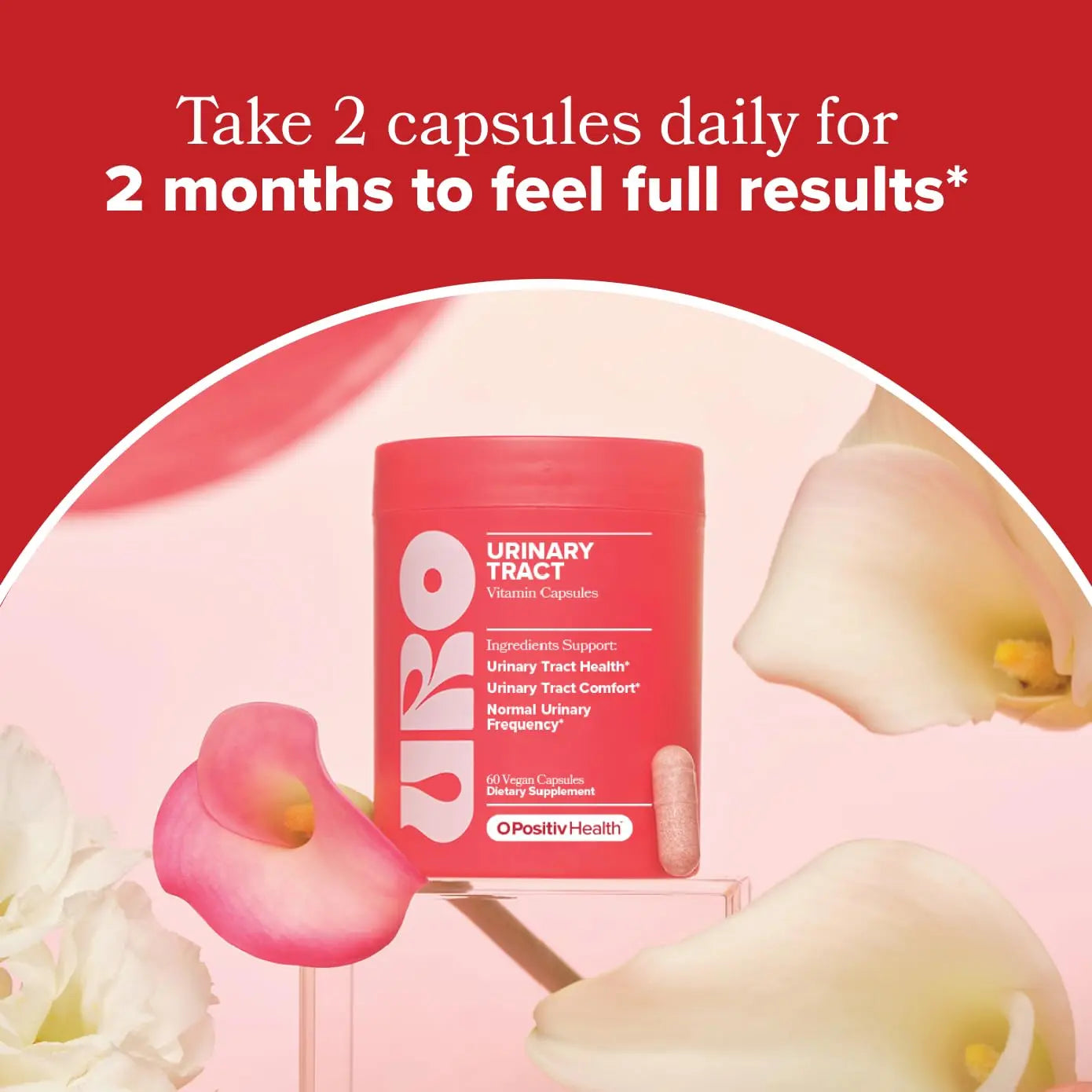 O Positiv URO Urinary Tract Health Supplement for Women, 60 Count (Pack of 1) - Urinary Support Vitamins with Pacran Complete Cranberry Extract, D-Mannose, & Vitamin C - Vegan & Gluten-Free O PositivBuy Supplements Australia