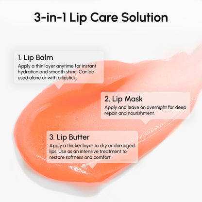 MAREE Lip Mask Overnight - Lip Moisturizer For Very Dry Lips - Hydrating Lip Butter Balm with Hyaluronic Acid & Collagen