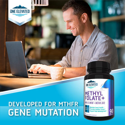 Double Strength & Most Bioactive Methyl Folate! Uniquely Formulated with Highest Pharmaceutical Grade Methylcobalamin (B12), Niacin, B1, B2 B6. Works Synergistically for Max Results-3 Month Supply One ElevatedBuy Supplements Australia
