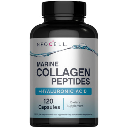 NeoCell Marine Collagen Peptides Capsules | 120 Pills | with Hyaluronic Acid | Plus Vitamin C | for Women and Men NeoCell buy supplements Au