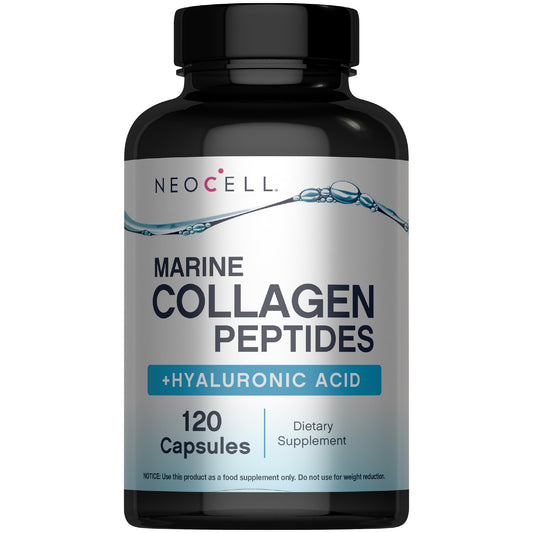 NeoCell Marine Collagen Peptides Capsules | 120 Pills | with Hyaluronic Acid | Plus Vitamin C | for Women and Men NeoCell buy supplements Au