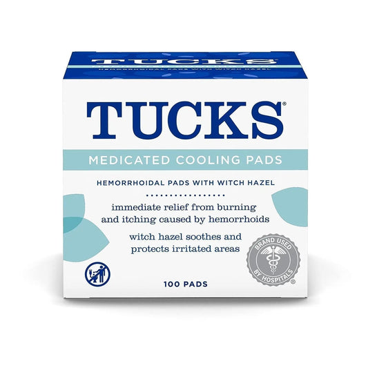 TUCKS Medicated Cooling Pads, 100 Count – Hemorrhoid Pads with Witch Hazel, Cleanses Sensitive Areas, Protects from Irritation, Hemorrhoid Treatment, Medicated Pads Used by Hospitals TUCKSBuy Supplements Australia