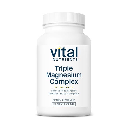 Vital Nutrients Triple Magnesium Complex Supplement | Vegan Magnesium Glycinate, Malate & Oxide 250mg | Easily Absorbed Magnesium Supplement for Stress, Muscle, Heart, Bone Support | 90 Capsules Vital NutrientsBuy Supplements Australia