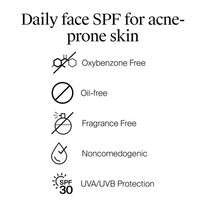 Neutrogena Clear Face Sunscreen for Acne-Prone Skin SPF 30, Broad Spectrum Facial Sunscreen Lotion, Lightweight, Non Comedogenic, Oil-, Fragrance- & Oxybenzone
