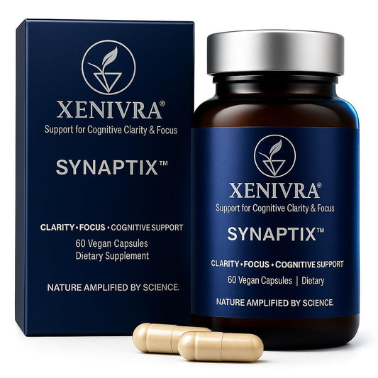 Xenivra Synaptix™ Natural Nootropic Brain Supplement | Herbal Memory & Focus Pills with Citicoline, L-Theanine, Lion’s Mane, Bacopa & Rhodiola | Mental Clarity & Brain Fog Support | 60 Vegan Capsules XENIVRA NATURE, AMPLIFIED BY SCIENCEBuy Supplements Australia
