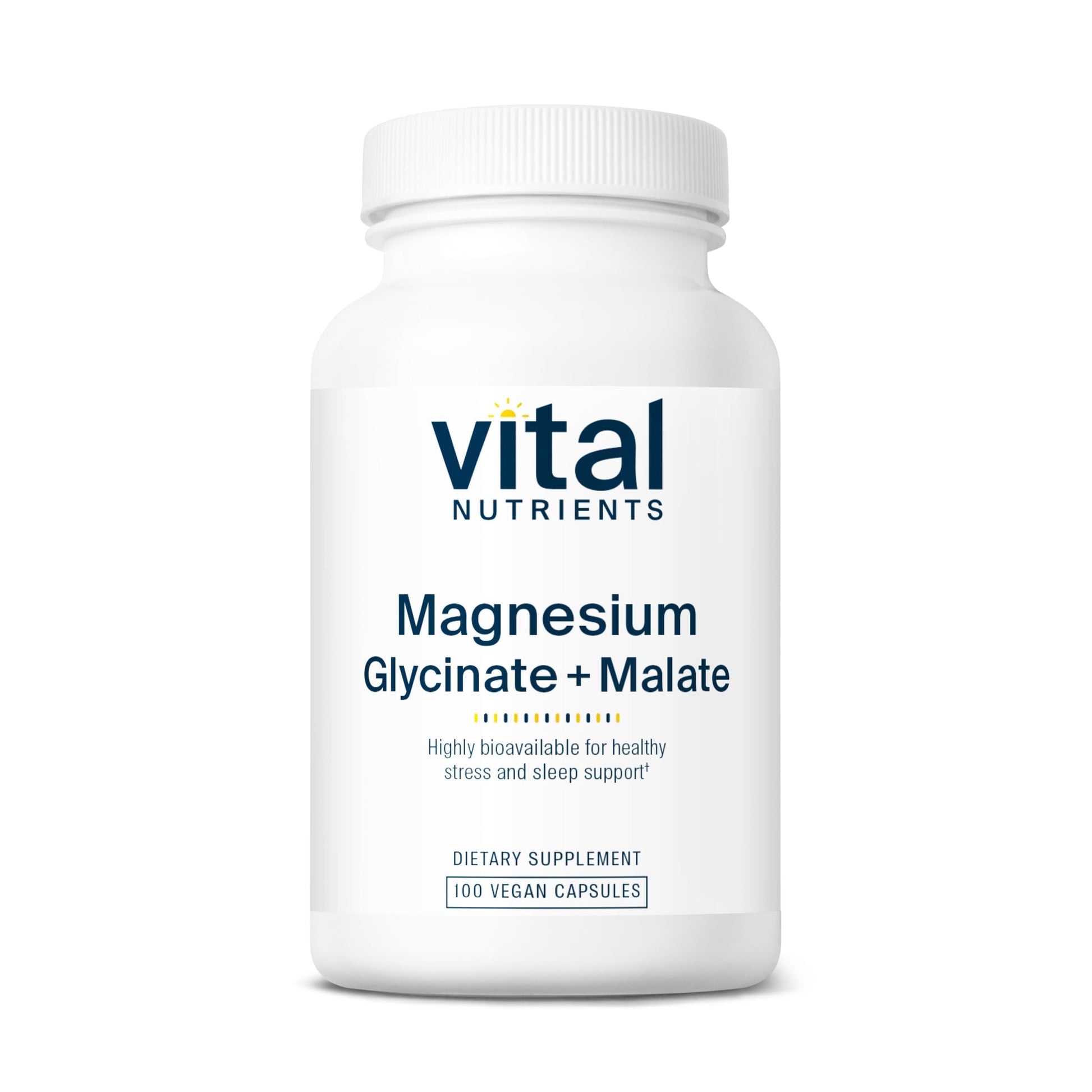 Vital Nutrients Magnesium Glycinate + Malate - 120mg Vegan Magnesium Supplement for Women and Men - Muscle, Heart, Bone Support* - Promotes Relaxation - Gluten, Dairy and Soy Free - 100 Capsules Vital NutrientsBuy Supplements Australia