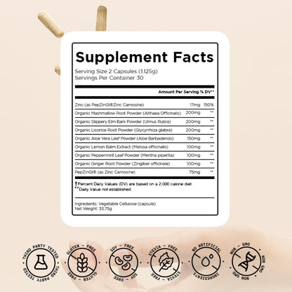 HOLISS Daily Gut Health Capsules – 8-in-1 All Natural Supplement, Lemon Balm, Bloat & Gas Relief, GI Lining Repair, Leaky Gut & Digestive Support – 60 Capsules HOLISS buy supplements Au