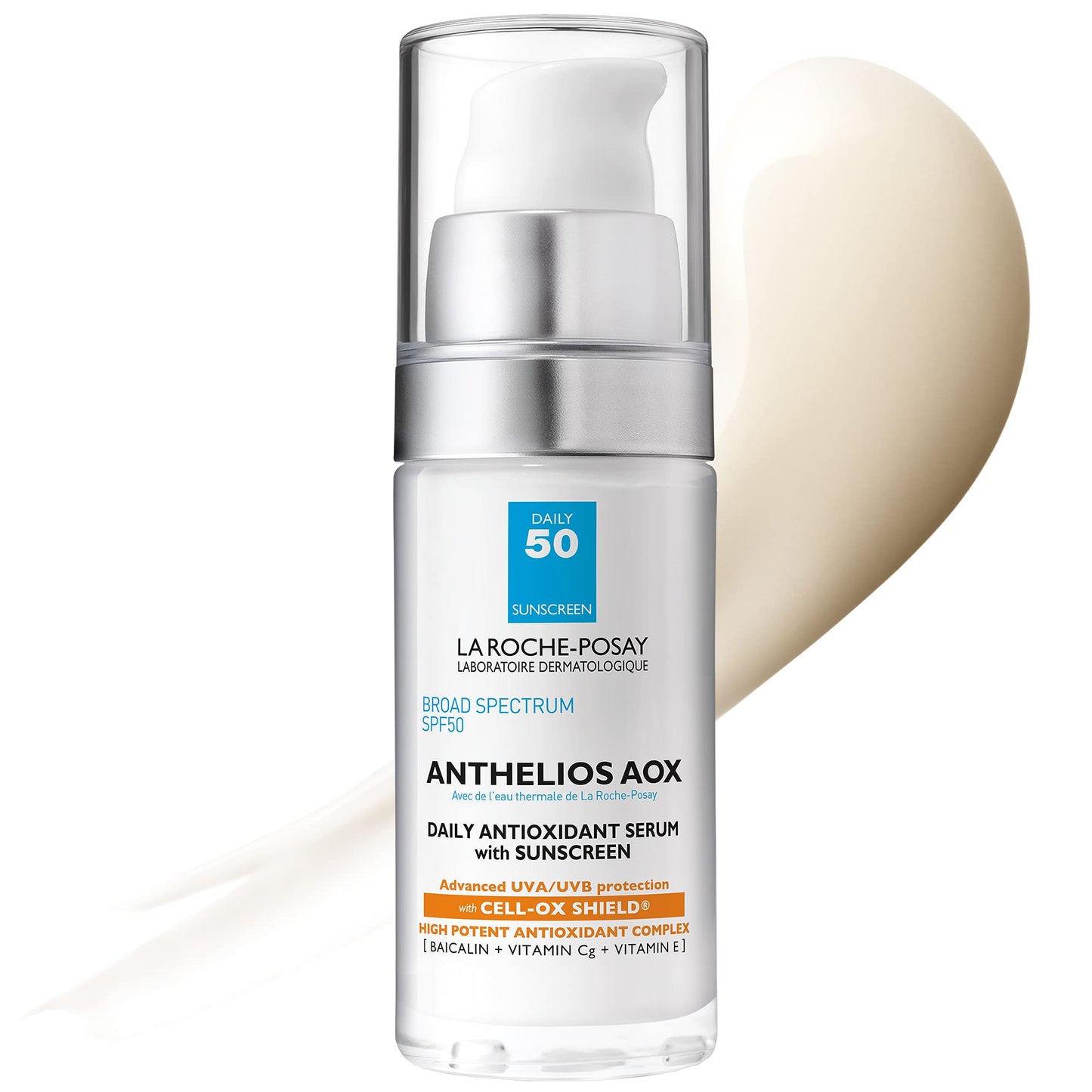 La Roche-Posay Anthelios AOX Daily Antioxidant Serum with SPF, Face Moisturizer with Sunscreen and Vitamin C & E, Oil Free Face Sunscreen for Sensitive Skin