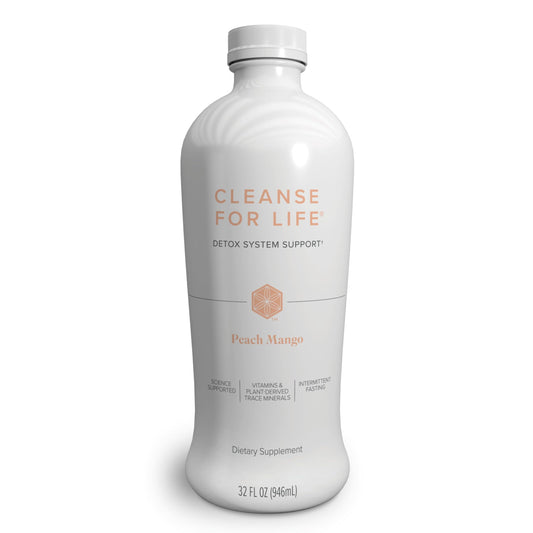 Isagenix Cleanse for Life - Detox System Support with Vitamins & Minerals - Support Healthy Metabolism with Antioxidant Supplement - Gluten & Soy Free Cleanse Drink - Peach Mango, 32 Oz