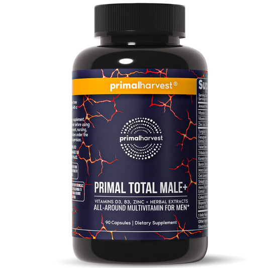 Primal Harvest Total Male+ Multivitamin for Men Vitamins, Minerals and Herbal Support for Energy, Vitality, Immune Health and Performance (1 Pack (90 Count)) Primal Harvest buy supplements Au