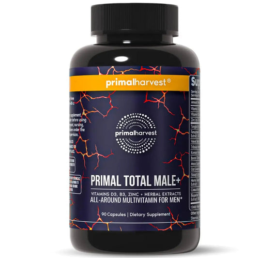 Primal Harvest Total Male+ Multivitamin for Men Vitamins, Minerals and Herbal Support for Energy, Vitality, Immune Health Primal Harvest