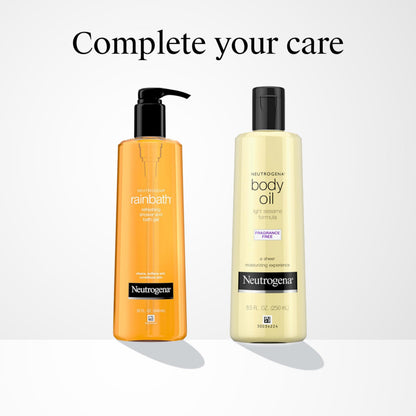 Neutrogena Body Oil, Light Sesame Formula, Fragrance Free, Lightweight Moisturizing Body Oil for Silky, Soft Skin