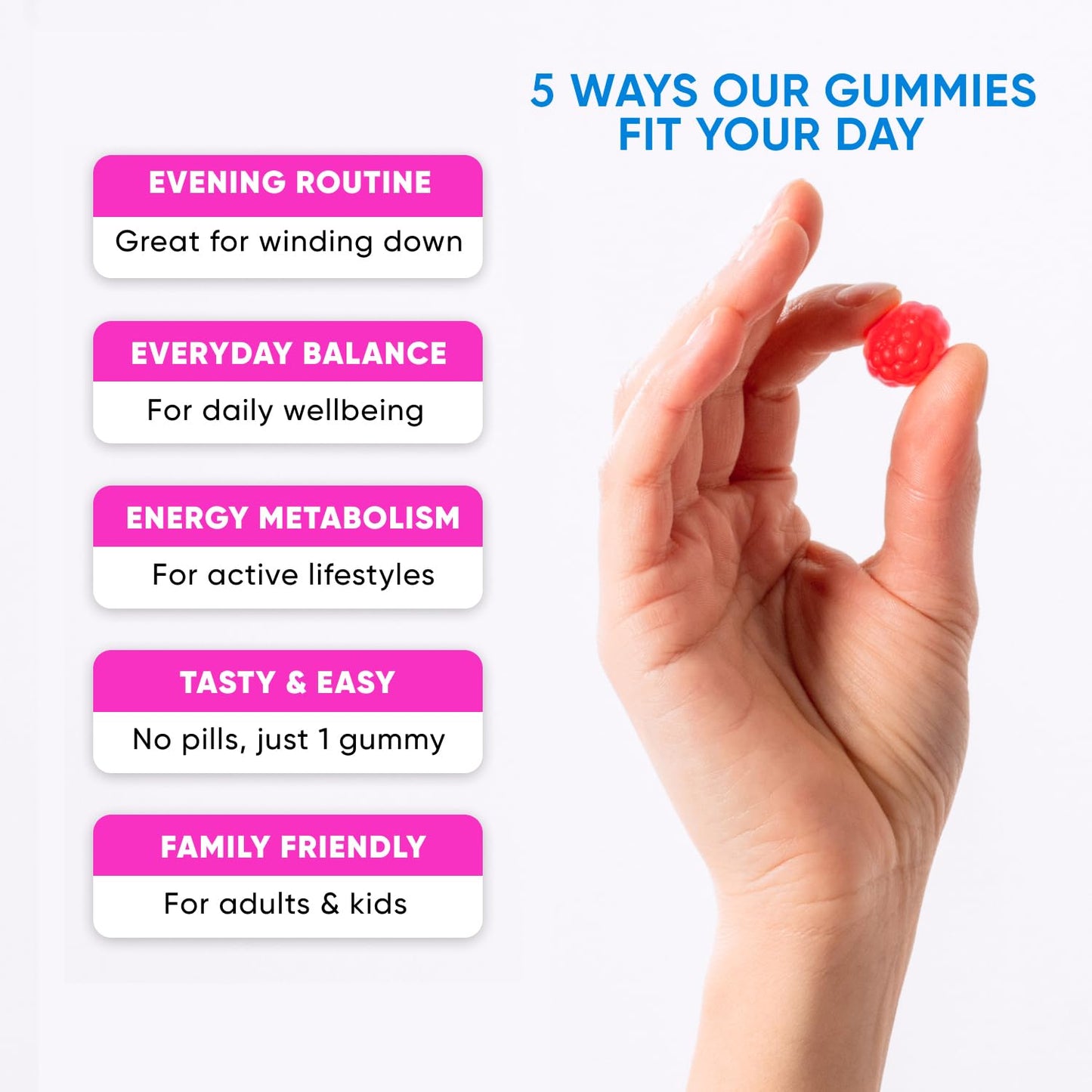 Magnesium Glycinate Gummies 400mg, High Absorption Magnesium Supplement for Women