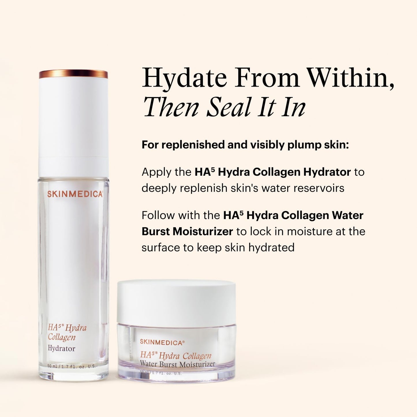 SkinMedica HA⁵ Hydra Collagen Water Burst Face Moisturizer with Vegan Collagen - Plumping Face Cream with Microbiome Barrier Complex for 24-Hour Hydration