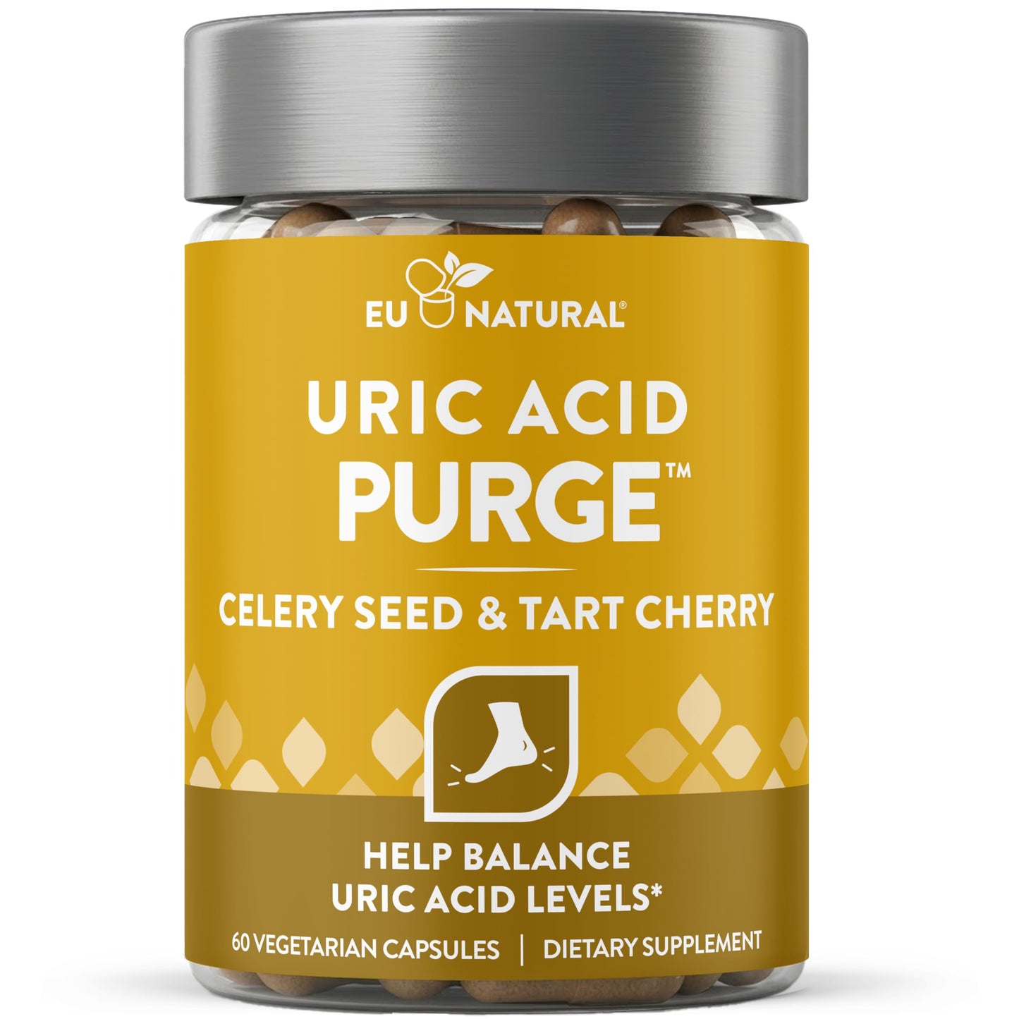 Eu Natural Purge Uric Acid Flush - Eat & Drink What You Want - Uric Acid Support for Joints & Mobility with Celery Seed