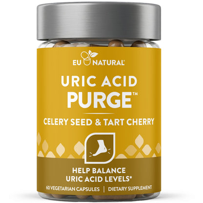 Eu Natural Purge Uric Acid Flush - Eat & Drink What You Want - Uric Acid Support for Joints & Mobility with Celery Seed