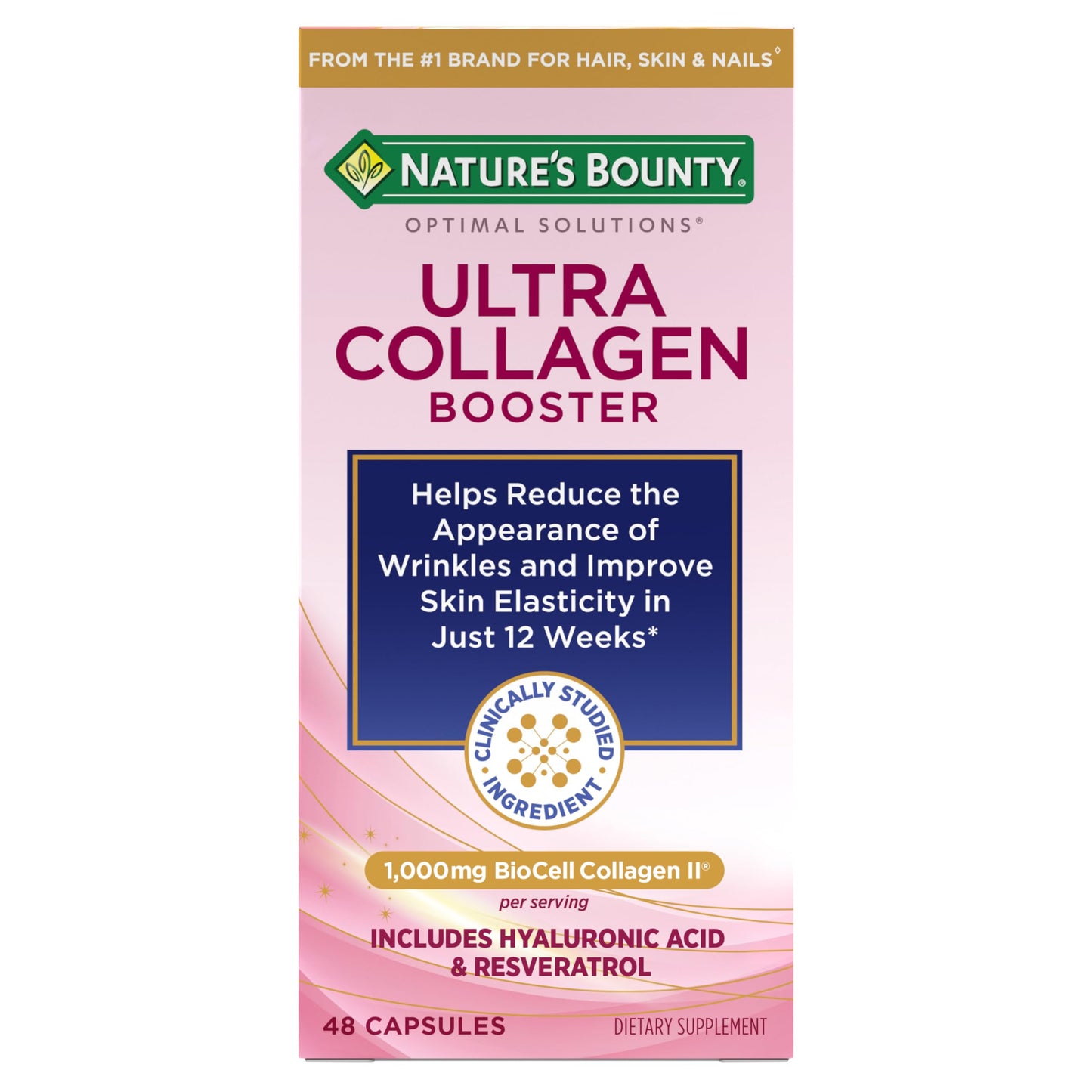 Nature’s Bounty Optimal Solutions Ultra Collagen Booster for Healthy-Aging Supplement, Resveratrol, Hyaluronic Acid – Collagen Capsules for Women, 48 Capsules Nature's Bounty buy supplements Au