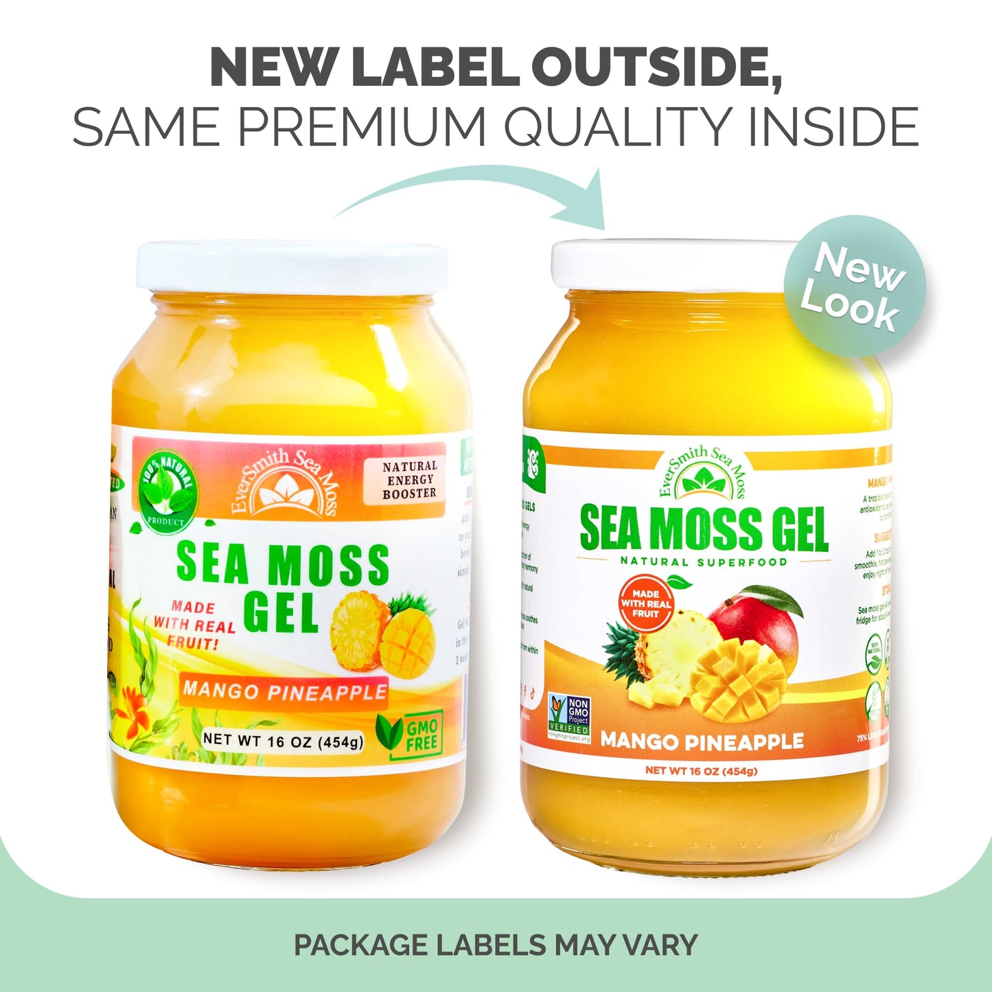 EverSmith Organics - Wildcrafted Irish Sea Moss Gel | Made in USA | Rich in Vitamins & Minerals | Sea Moss Gel Raw | Nutritional Supplement | Mango Pineapple (1 Jar) EverSmith OrganicsBuy Supplements Australia