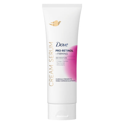 Dove Cream Serum Pro-Retinol + Firming for Elasticity and Firmness, with Collagen Peptides, Niacinamide and Antioxidants Lotion, 8 oz