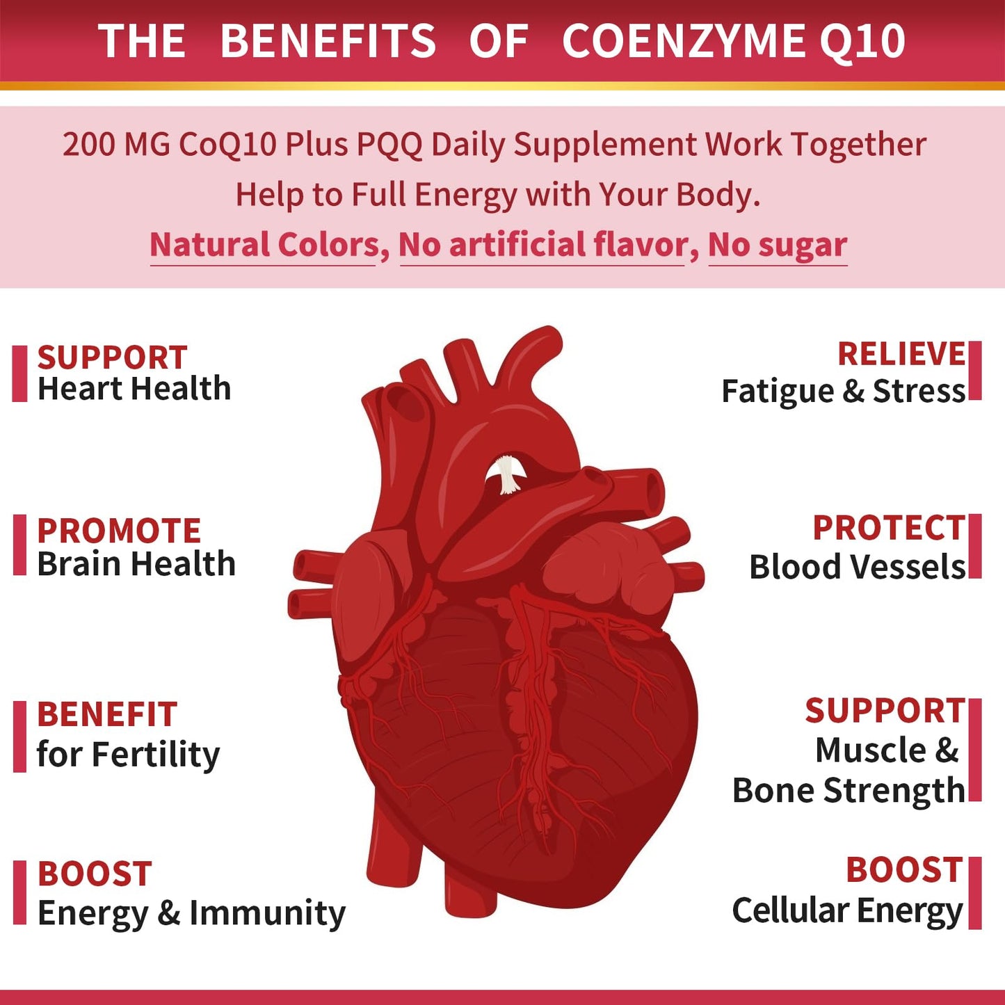ZEBORA CoQ10-200mg-Softgels with PQQ, BioPerine & Omega-3, 120 Servings Coenzyme Q10(Ubiquinone) Supplement for High-Absorption, Powerful-Antioxidant