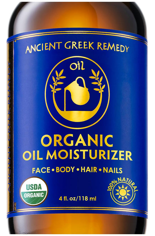 Ancient Greek Remedy Body Oil - Organic After Shower Face Oil & Body Moisturizer for Dry Skin - Almond, Jojoba, Olive, Lavender