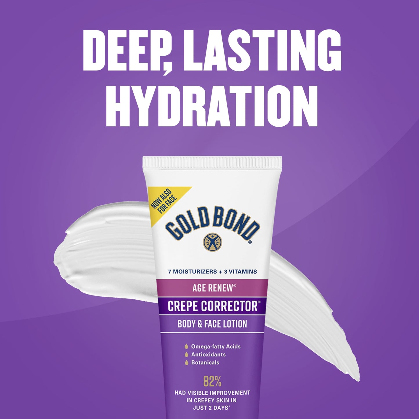 Gold Bond Age Renew Day & Night Duo Lotion Set for Body & Face, Crepe Corrector & Retinol Overnight Lotion