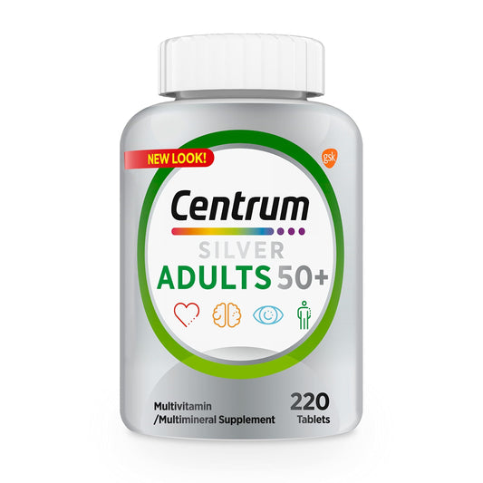 Centrum Silver Multivitamin for Adults 50 Plus, Multivitamin/Multimineral Supplement, Vitamin D3, B Vitamins, Gluten Free, Non-GMO Ingredients