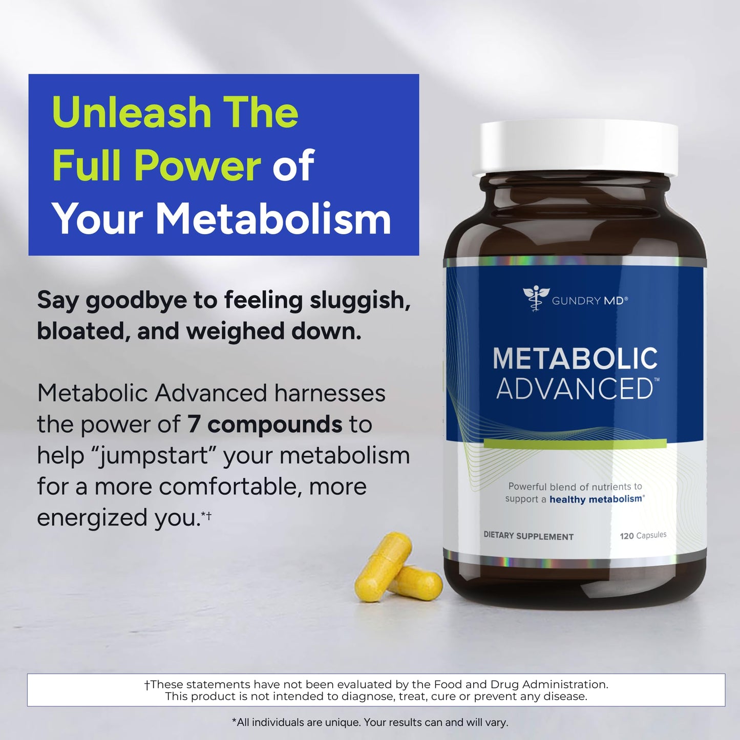 Gundry MD® Metabolic Advanced Nutrient Blend with Berberine to Support Healthy Metabolism, 120 Count Gundry MDBuy Supplements Australia